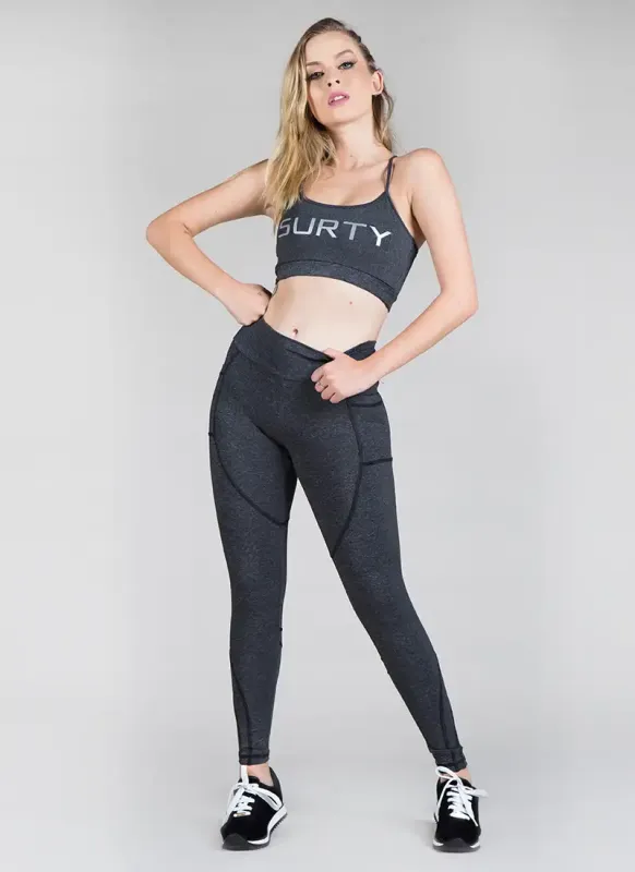 Top Feminino Essential Team Mescla Surty
