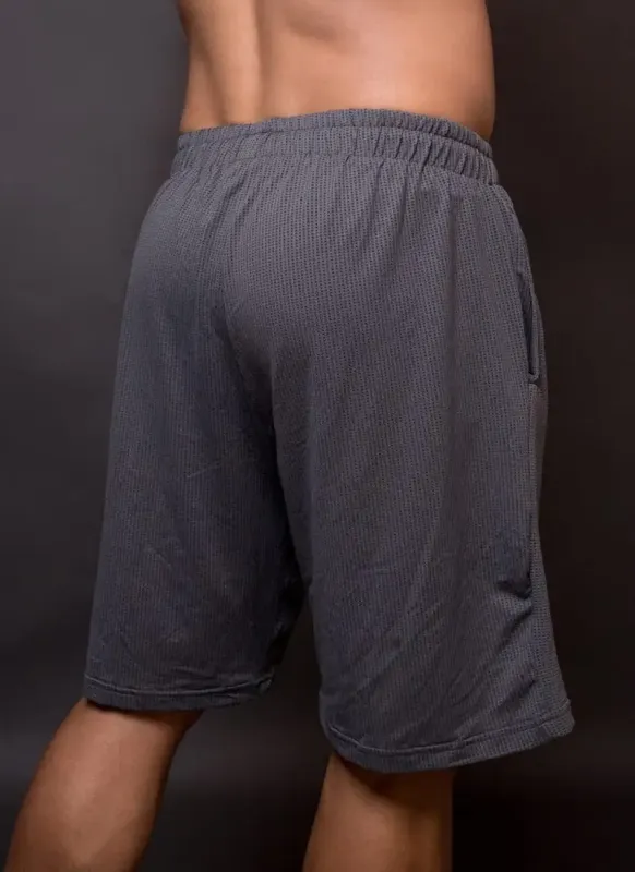 Bermuda Masculina Dry Fit Mesh Cinza Surty