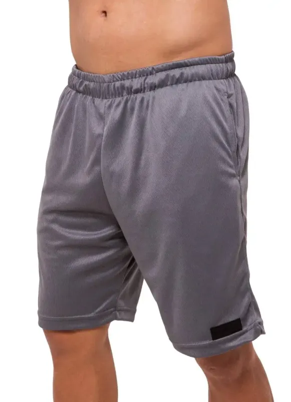 Bermuda Masculina Dry Fit Mesh Cinza Surty