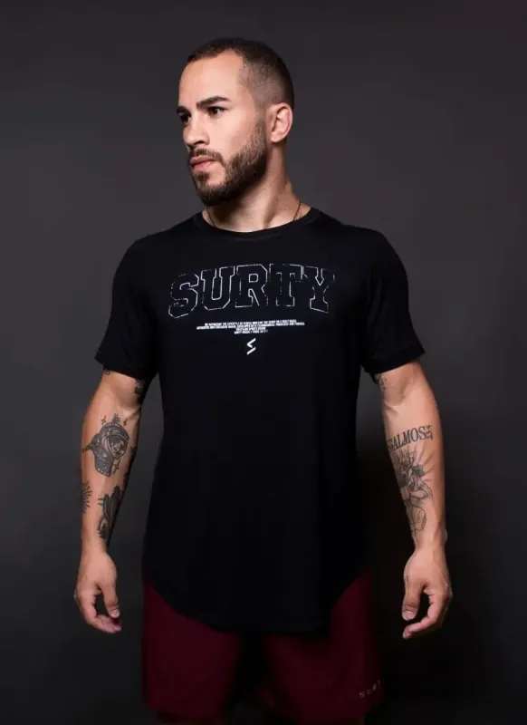 Camiseta Oversized Preta Original Plate Surty