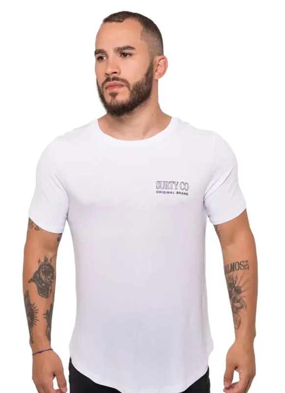 Camiseta Longline Branca Unborn Surty