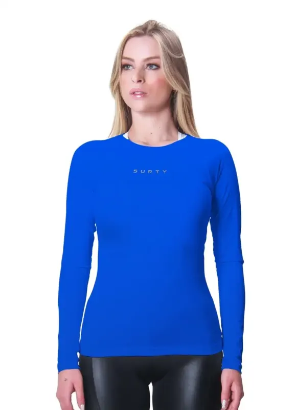 Blusa Feminina Longa Sun Care Azul Surty