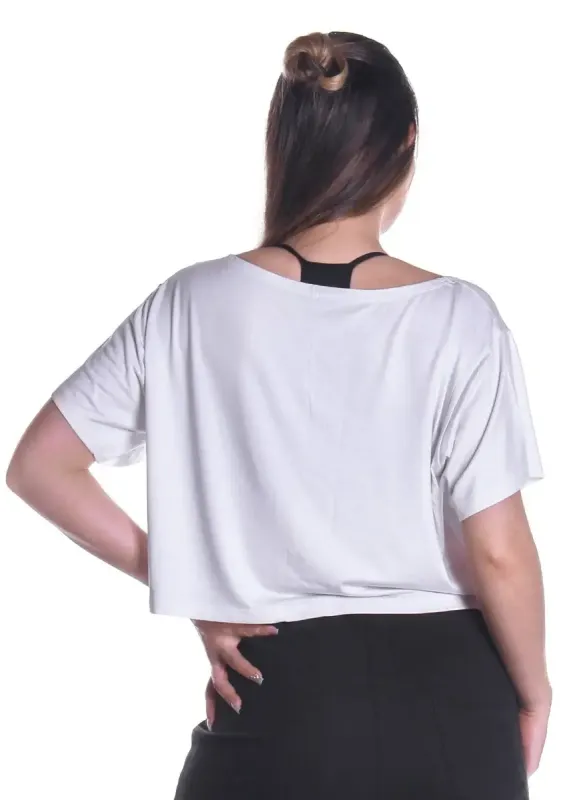 Blusa Cropped Feminina Freak Out Branca Surty