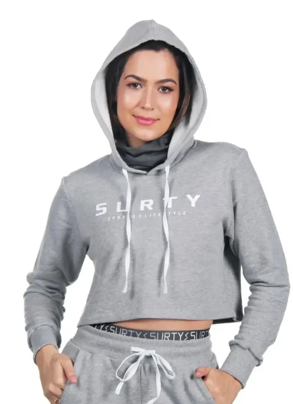 Moletom com Capuz Feminino Sense Mask Mescla Surty