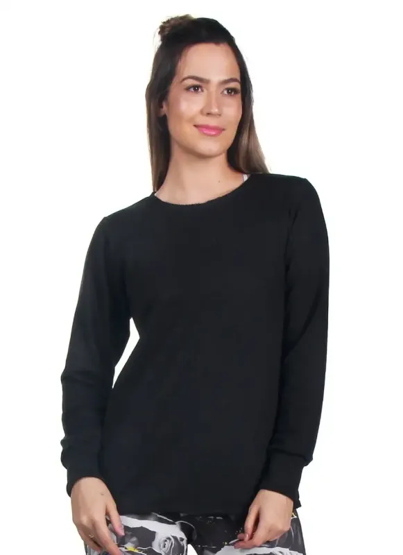 Blusa Moletom Confort Up Preta