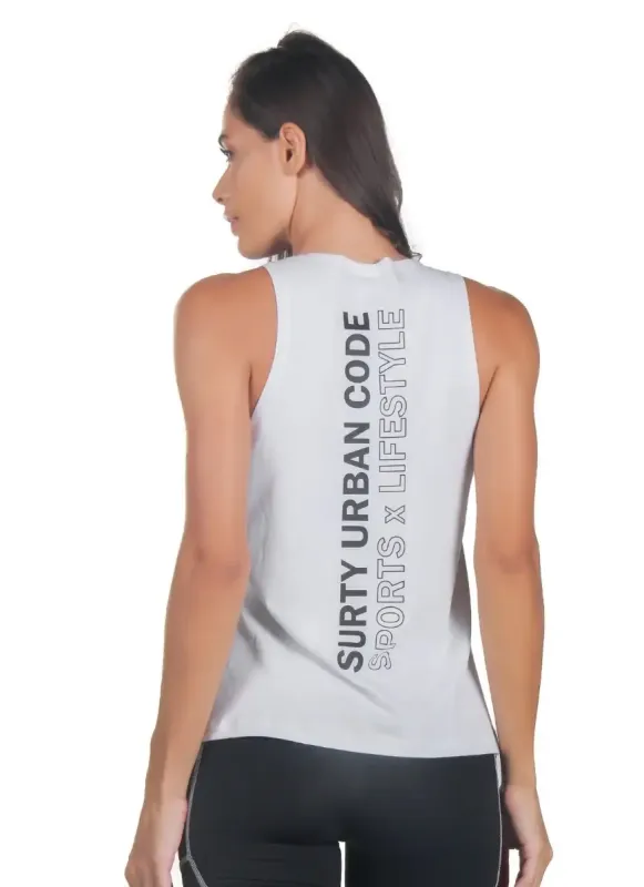 Regata Feminina Graff Logo Branca Surty