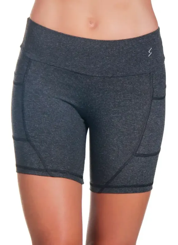 Short Feminino com Bolso Running Type Mescla Surty