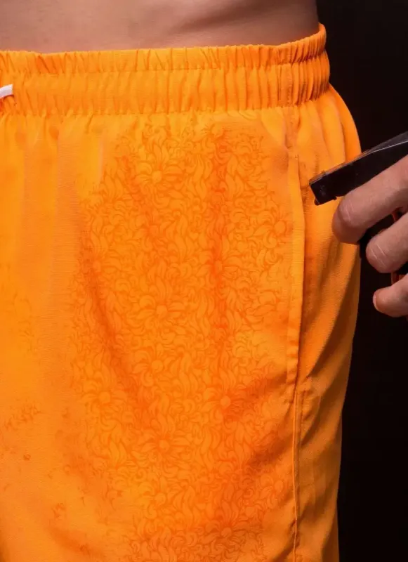 Short Praia Masculino Tactel Magic Surty Laranja