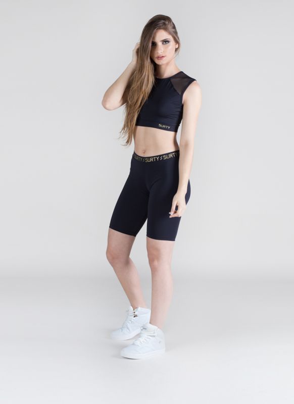 Top Cropped Active Blend Preto