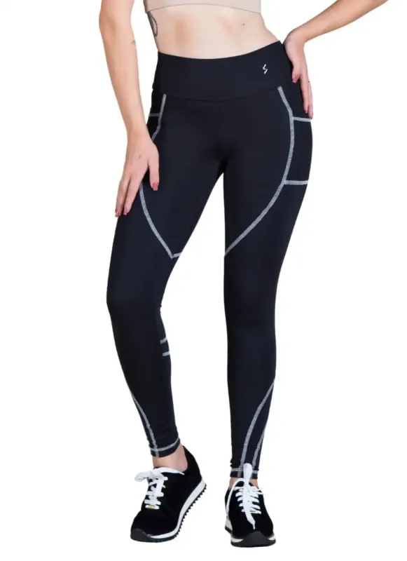 Calça Legging Feminina Essential Team Preta Surty