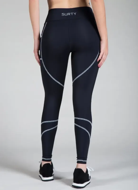 Calça Legging Feminina Essential Team Preta Surty