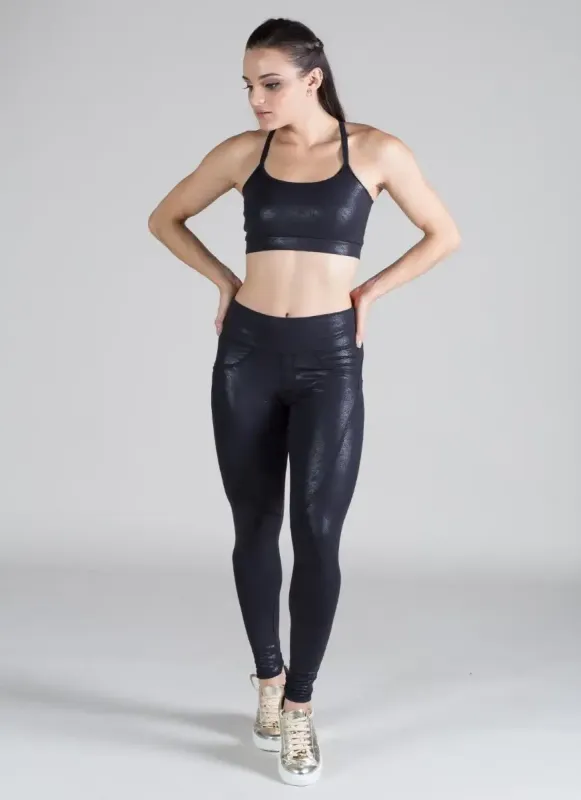 Calça Legging Feminina Leather Skin