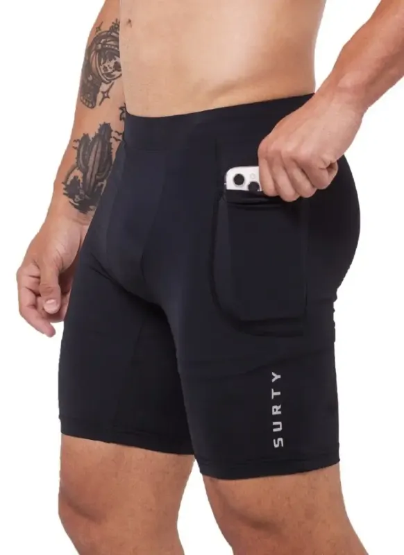 Bermuda Térmica Masculina Rush On Preta Surty