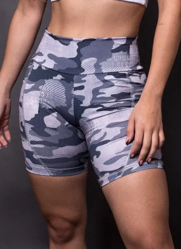 Short Feminino Army Cinza Surty