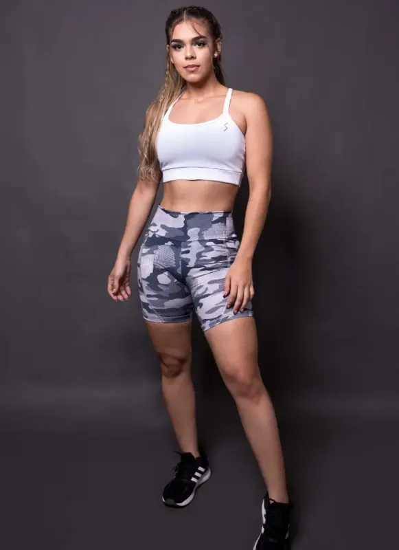 Short Feminino Army Cinza Surty