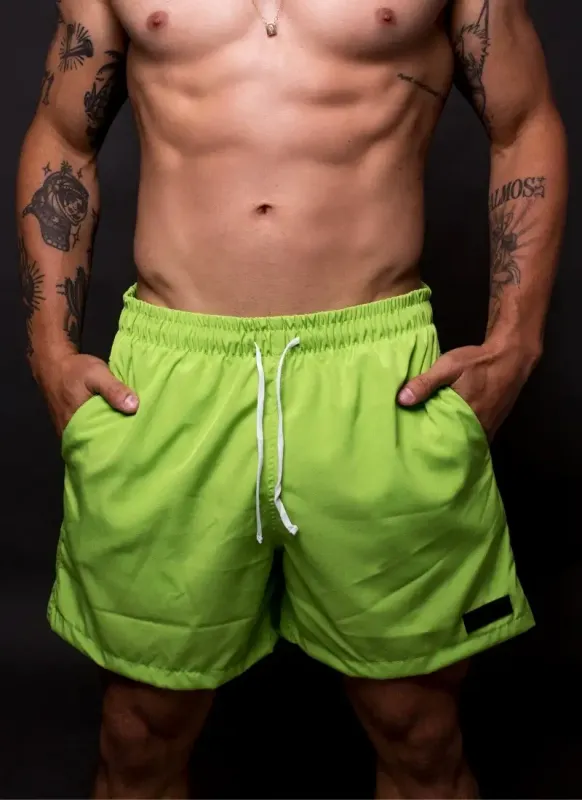 Short Praia Masculino Tactel Magic Surty Verde Neon