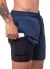 bermuda corrida 2 em 1 treino academia masculina surty azul