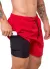 Bermuda 2 em 1 Masculina Athletic Code Vermelho Surty