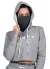 Blusa Moletom Feminina Mascara Capuz Surty Mescla Fitness Casual Academia Athleisure Treino 